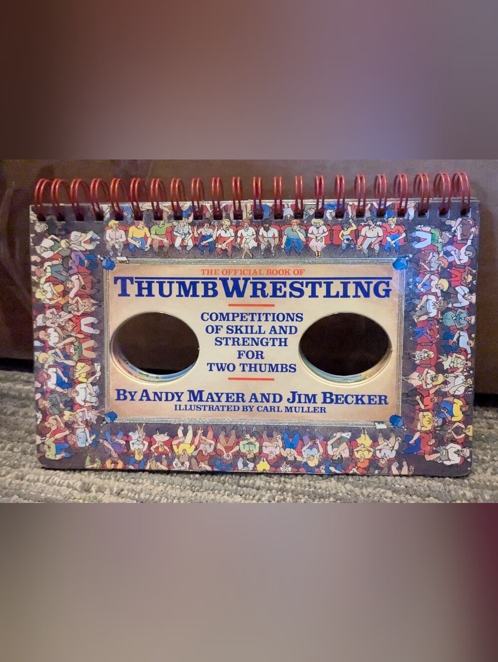 1983 Vintage Thumb Wrestling Game Book Collectible Classic